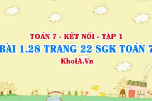 Bài 1.28 trang 22 SGK Toán 7 tập 1 Kết nối tri thức